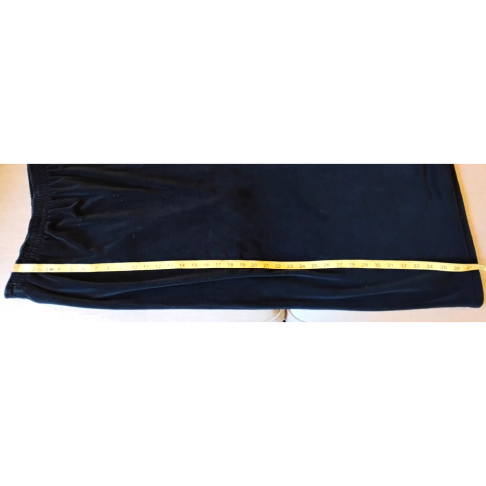 Black Velour Maxi Skirt Elastic Waist Goth Boho Romantic - Picture 7 of 11